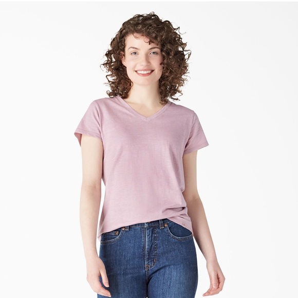 Women's Short Sleeve V-Neck T-Shirt - Picture 1 of 10